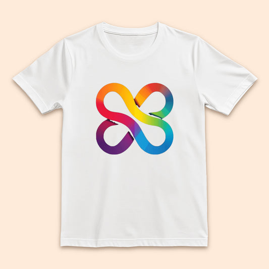 Rainbow Infinity Symbol Graphic T-Shirt | Vibrant & Stylish | Unisex Casual Tee