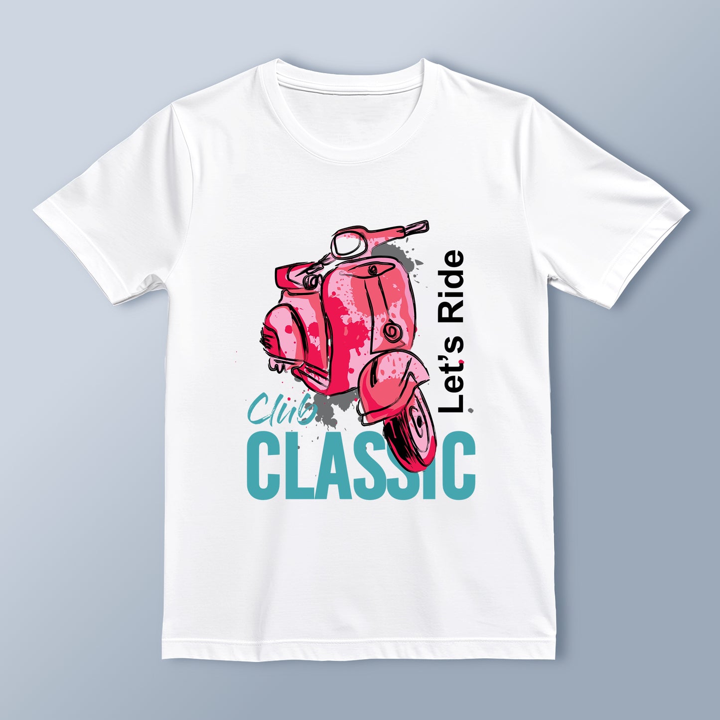 "Classic Scooter Club" Vintage Ride Graphic T-Shirt | Retro Motorcycle Streetwear | Unisex Casual Tee