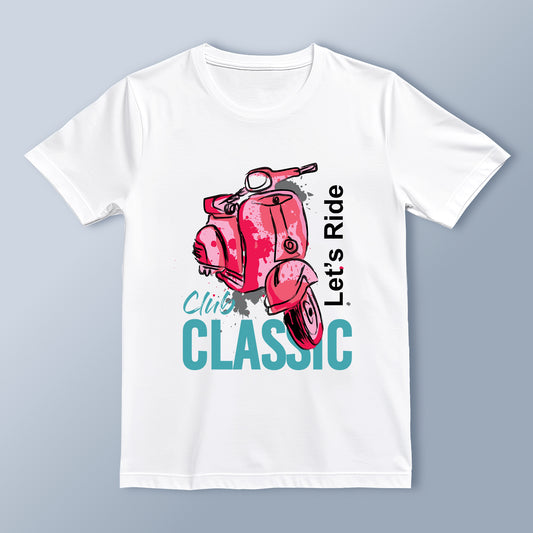 "Classic Scooter Club" Vintage Ride Graphic T-Shirt | Retro Motorcycle Streetwear | Unisex Casual Tee