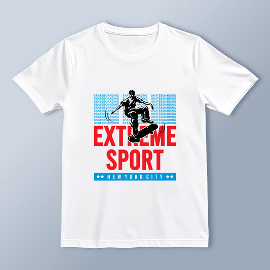 "Extreme Sport" Skateboarding Graphic T-Shirt | Urban Streetwear | Unisex Casual Tee