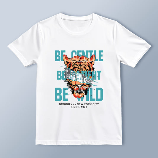 "Be Wild" Tiger Graphic T-Shirt | Bold Animal Print | Unisex Urban Streetwear Tee