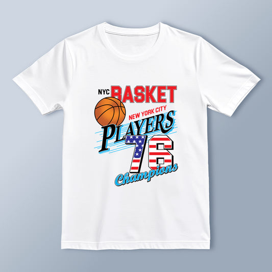 "NYC Basketball Champions" Graphic T-Shirt | Retro Sportswear | Unisex Casual Tee